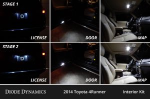 Toyota 4Runner LED Interior Kit - Diode Dynamics - Stage 1 - Cool White - `10-`24